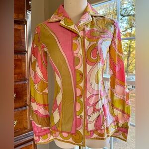 Vintage Emilio Pucci Button Down Shirt - European Size 10 - US PS